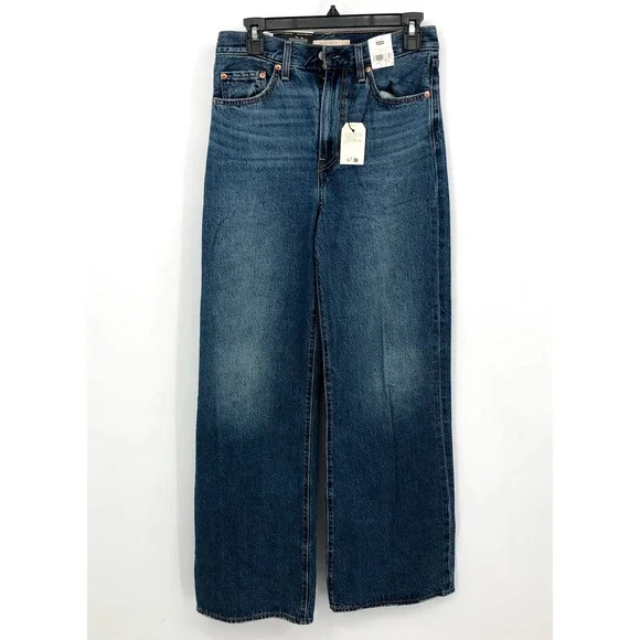 LEVI'S Women's Ribcage Wide Leg Jeans 27x32 US 4 Polar Blue A6081-0012 NWT - Picture 5 of 11